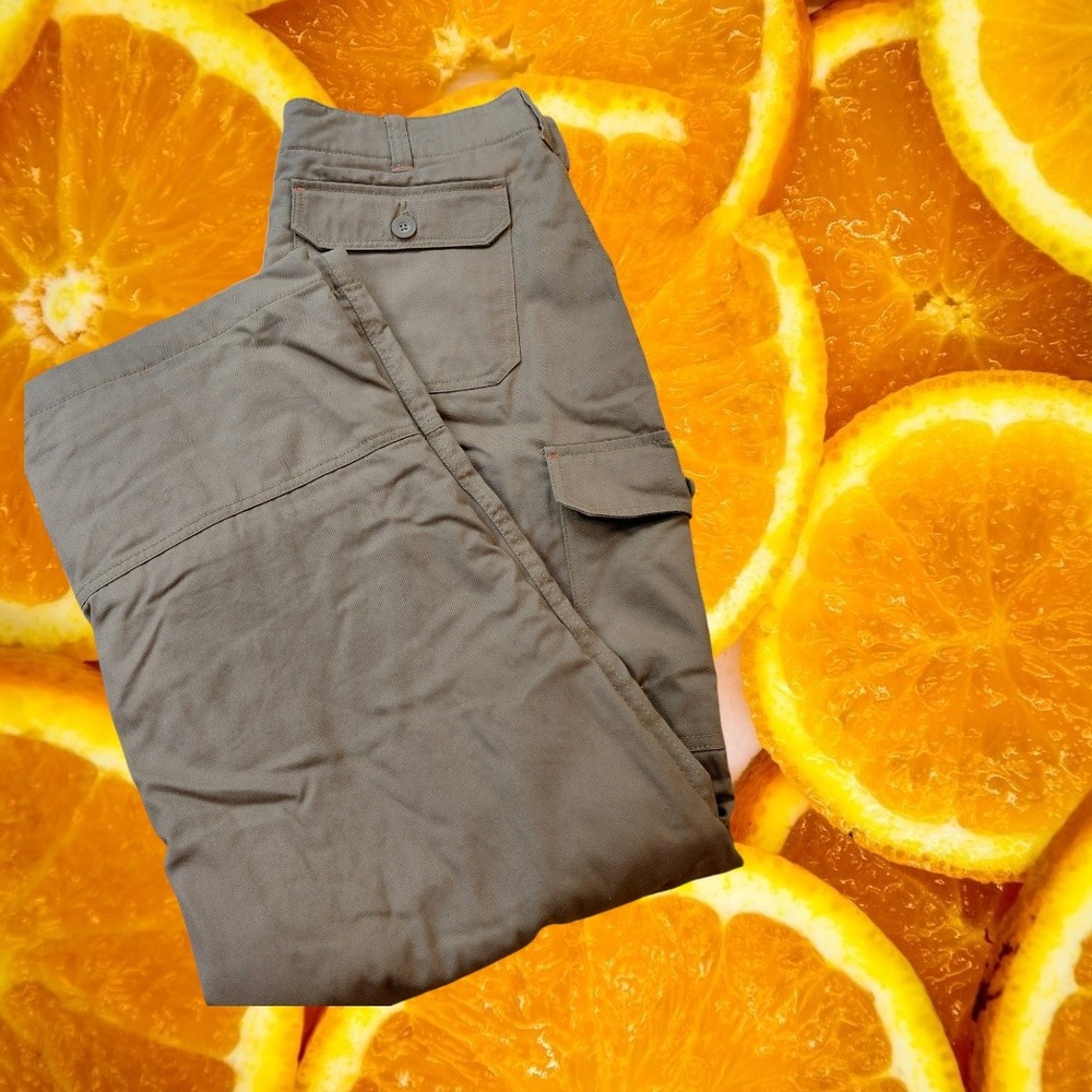Realtree Mens Fleece Lined Cargo Pants Tan Khaki Hunting Outdoor 36x32